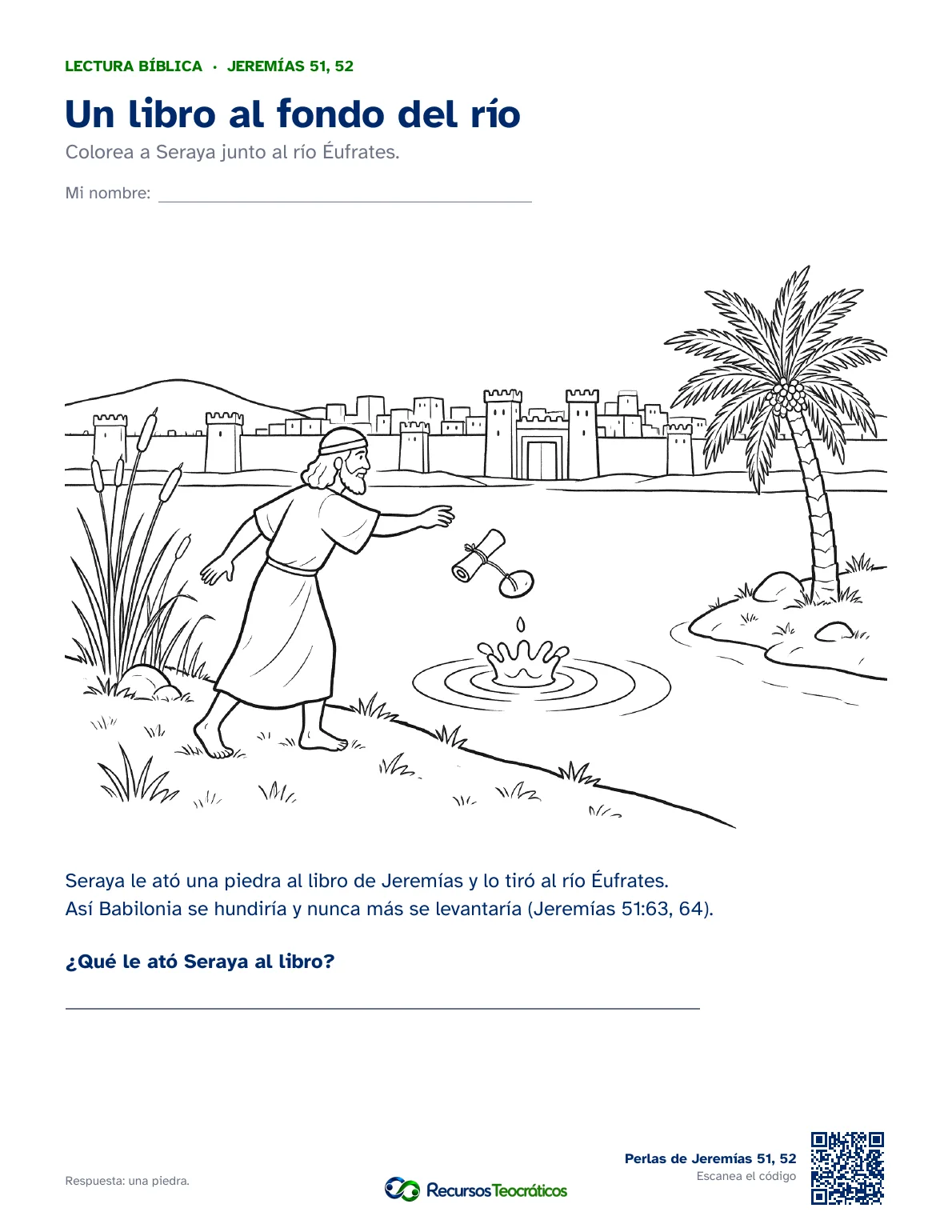 Cómo se ve: Jeremías 51-52 · Dibujo para colorear para niños