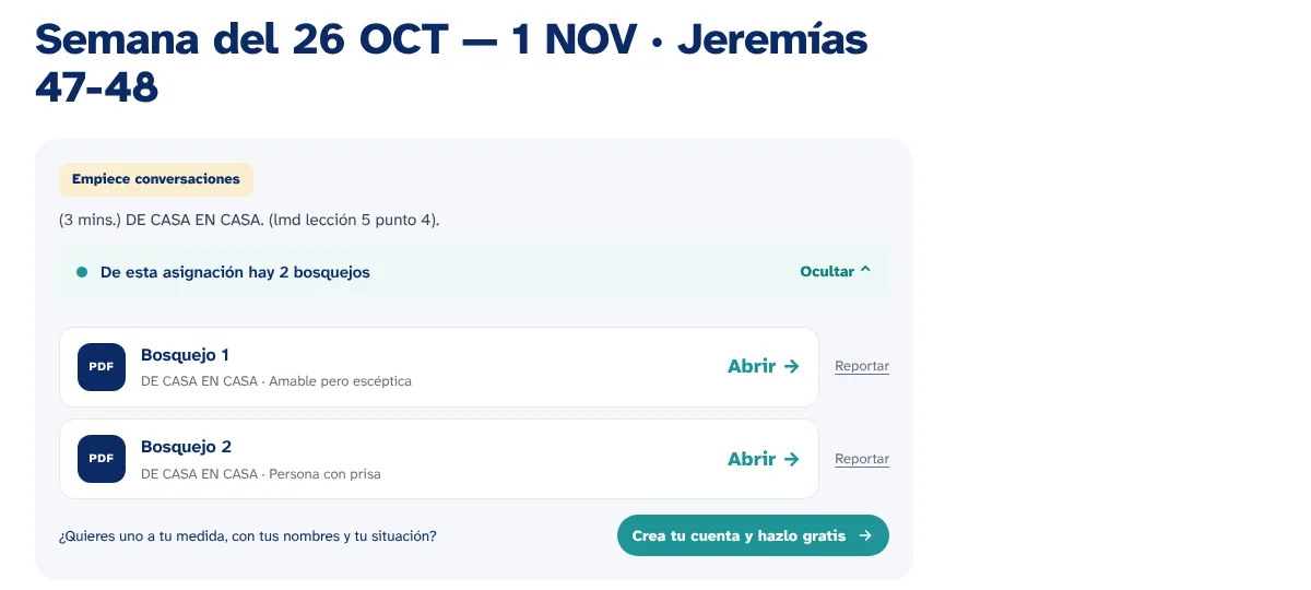 Cómo se ve: Bosquejos para tus asignaciones