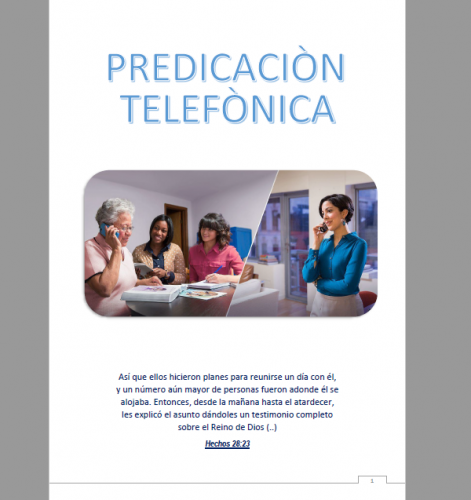 Más información sobre "PREDICACIÓN TELEFÓNICA"