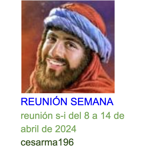 Más información sobre "Reunion s-i del 8 a 14 de abril de 2024"