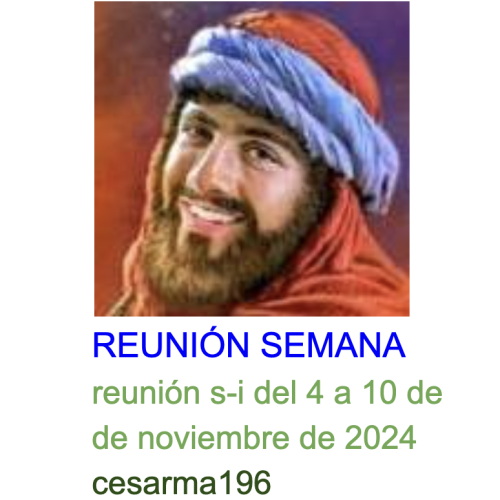 Más información sobre "Reunion s-i del 4 al 10 de noviembre de 2024"