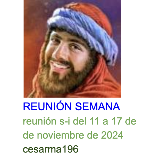 Más información sobre "Reunion s-i del 11 al 17 de noviembre de 2024"