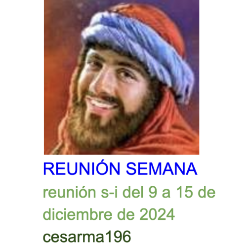 Más información sobre "Reunion s-i del 9 al 15 de diciembre de 2024"