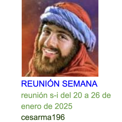 Más información sobre "Reunion s-i del 20 al 26 de enero de 2025"