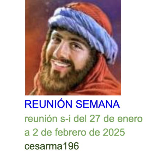 Más información sobre "Reunion s-i del 27 de enero al 2 de febrero de 2025"