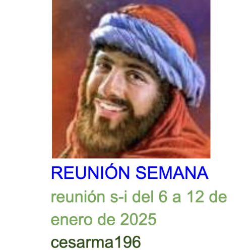 Más información sobre "Reunion s-i del 6 al 12 de enero de 2025"